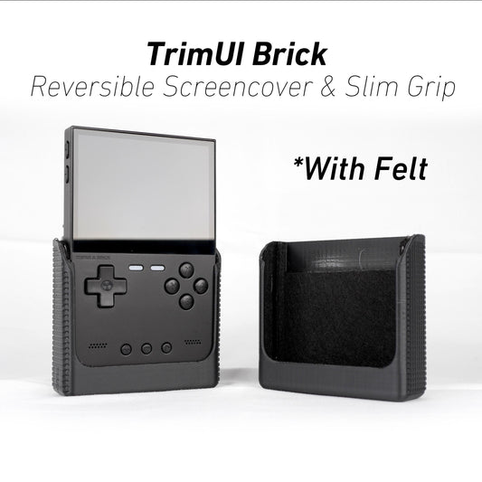 TrimUI Brick Reversible Screen Cover Slim Chin Grip Felt Screen Protector | Gaming Handheld Protection with Fun Textured Pattern for Fidgets