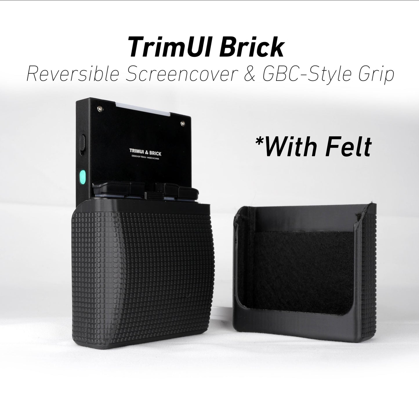 TrimUI Brick Reversible Screen Cover GBC Style Chin Grip Felt Screen Protector