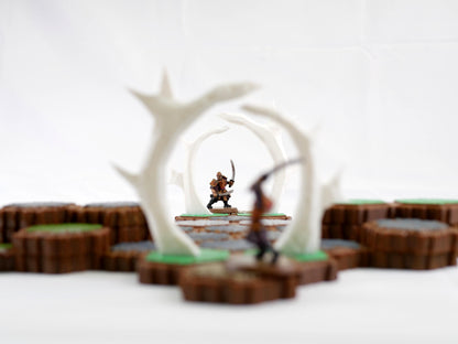 Hero Scape Obstacle Interactive Viking Portal | Tabletop Terrain Hex Pieces | Paintable Miniature Board | DnD Role Play Game Upgrade Tile