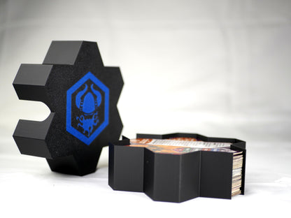 Hero Scape Unit Card Organizer | Protect Manage Heroes Squads | Paintable Miniature Board Game | Hex Bin Box Container Storage for Heroscape