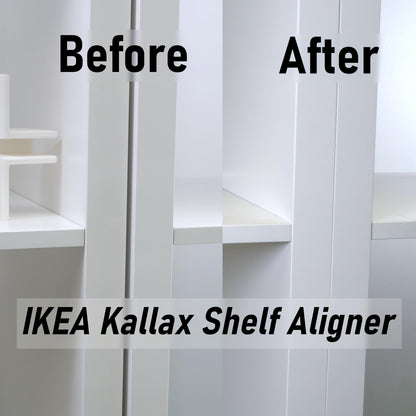 KALLAX Aligner Shelf Straightener | Straight Edge Your Multiple Shelves | Hook Clip Pressure Fit Tool No Glue Or Screws White Black IKEA