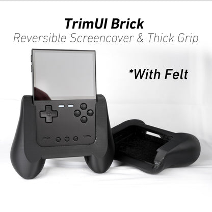 TrimUI Brick Reversible Screen Cover Comfort Grip Felt Screen Protector | Ergonomic Handheld Satisfying Pattern With Felt in Multiple Colors