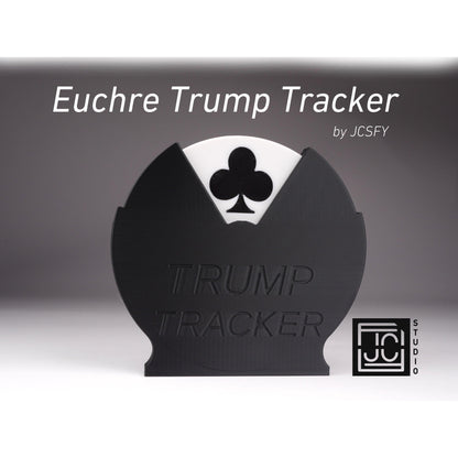 Euchre Trump Tracker Spinning Wheel for Playing Card Heart Diamond Spad Club Symbols Smooth Felt Glide White or Black for Card Player Gift