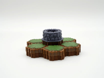 Wellspring Well Hero Scape Single Hex Obstacle | Tabletop Terrain Structure Piece | Miniature Board Game Heroscape Pieces Water by JCSFY