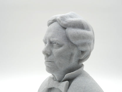 Michael Faraday Life Size Bust – 3D Printed Science Sculpture – Historical Physicist Statue – Unique Science Gift – Home or Classroom Decor