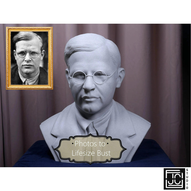 Life Size Custom 3D Printed Marble Color or Painted PLA Bust | Personalized Sculpture | Send us 3+ Photos & We'll Sculpt and Print a 3D Bust