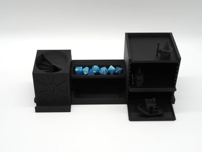 Accessory Token and Card Tray Tabletop Game Station Modular Add-On | Dice Tower | Board Game Organizer Tokens Cards DnD | WyldForm SpaceBar