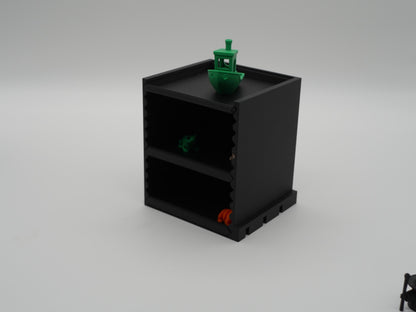 Minifigure Storage Tower Tabletop Game Station Modular Add-On | Dice Tower | Board Game Organizer Tokens and Cards DnD | WyldForm SpaceBar