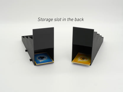 Modular TCG Display Stand – Fits 40/60/100 Card Decks – Expandable Tiered Organizer for Trading Cards & Game Tokens – Black by JCSFY