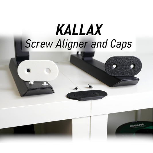 Kallax Screw Connectors & Caps | 2 Aligners + 4 Screw Caps | Hold Kallax Shelves Tight Together | Screw Cover Caps Shelf Cubes Aligner IKEA