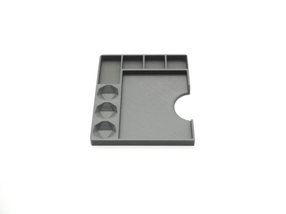 MTG Commander Tray with Dice Holder and Counter Sections | Organize Your Command Center D20 Case Box Sleeved | Magic Gathering The Land Mana
