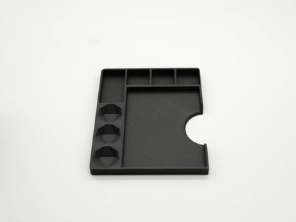 MTG Commander Tray with Dice Holder and Counter Sections | Organize Your Command Center D20 Case Box Sleeved | Magic Gathering The Land Mana