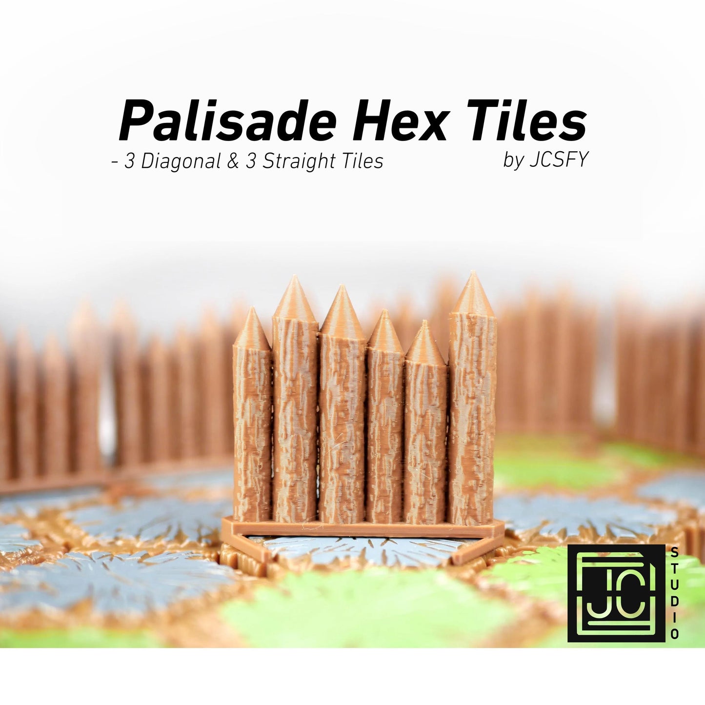Palisades Hero Scape Single Hex Obstacle | Tabletop Terrain Hex Piece | HeroScape Upgrade Board Game | DnD Role Play Game Tile DIY Kit