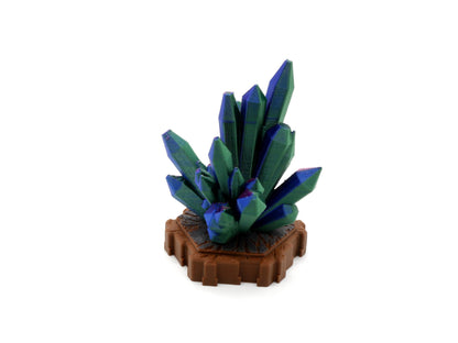 Crystals Hero Scape Single Hex Obstacle | Tabletop Terrain Hex Pieces | Paintable Miniature Board Game | DnD Role Play Game Upgrade Tile