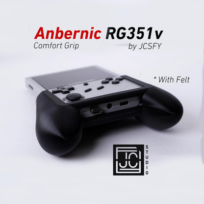Anbernic RG351v Grip Ergonomic Gaming Accessory | Handheld 351 Comfort Thick Handle Long Play Time Vertical Smooth Back by JCSFY