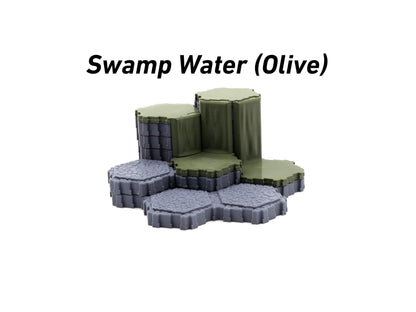 Waterfalls Accessory Hero Scape Compatible Hex Terrain | Tabletop Battle Pieces | Paintable Miniature Board Game| Role Play heroscape pieces