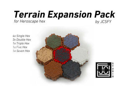 Terrain Expansion Pack for Heroscape Hex Terrain Full | Tabletop | Paintable Miniature Board Game| DnD Role Play Game Hero Scape Game JCSFY