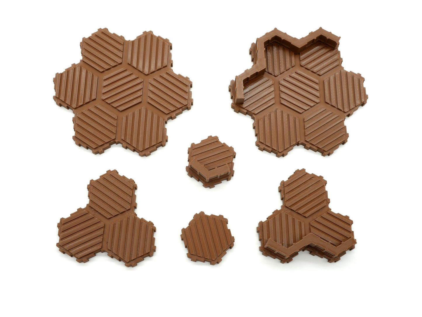 Wood Hexes Hero Scape Land Tiles | Tabletop Terrain Hex Piece | HeroScape Upgrade Board Game | DnD Role Play Game Battletech Planeswalkers