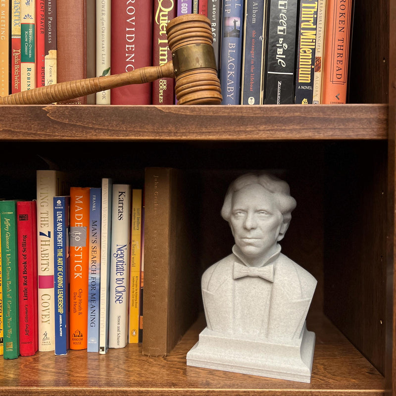 Michael Faraday Life Size Bust – 3D Printed Science Sculpture – Historical Physicist Statue – Unique Science Gift – Home or Classroom Decor
