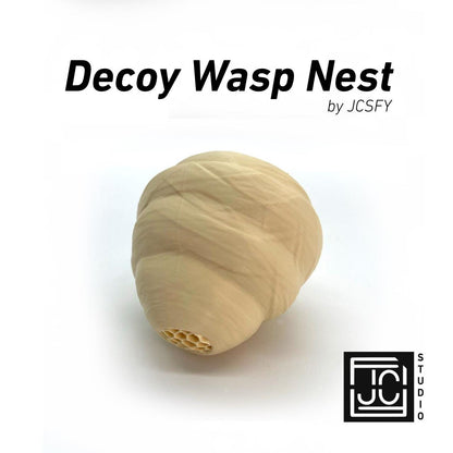 Decoy Wasp Nest Flat Surface Mountable Honey Comb Realistic Hive | 3D Printed Top Mount with Outdoor rated Tape by JCSFY