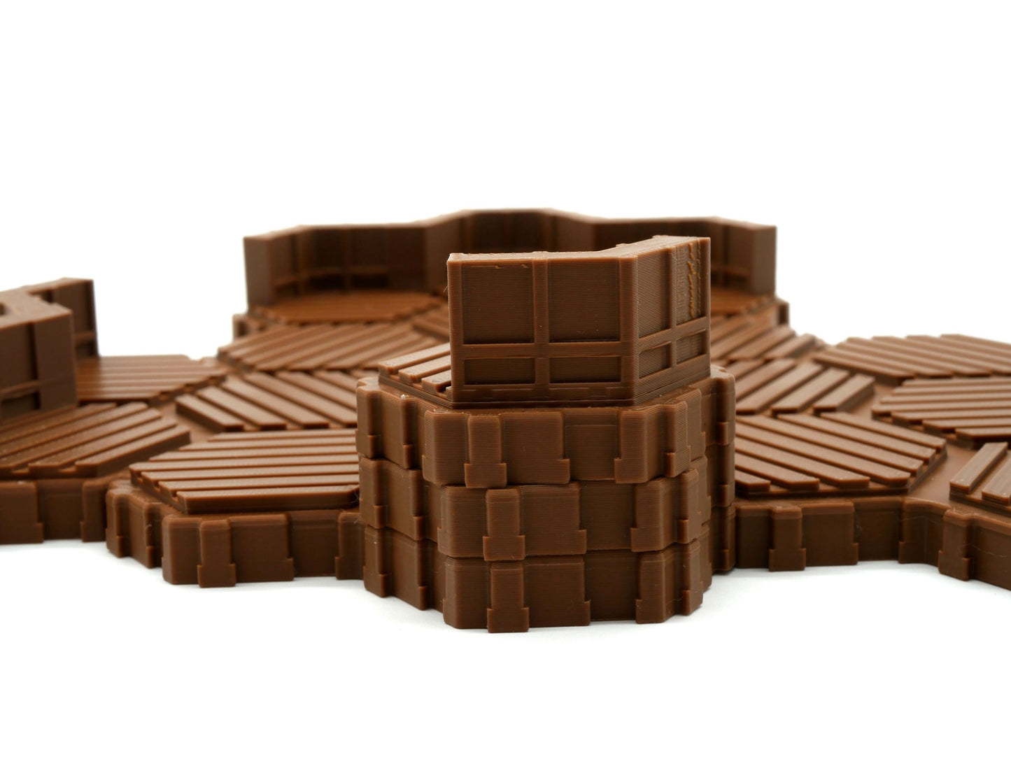 Wood Hexes Hero Scape Land Tiles | Tabletop Terrain Hex Piece | HeroScape Upgrade Board Game | DnD Role Play Game Battletech Planeswalkers