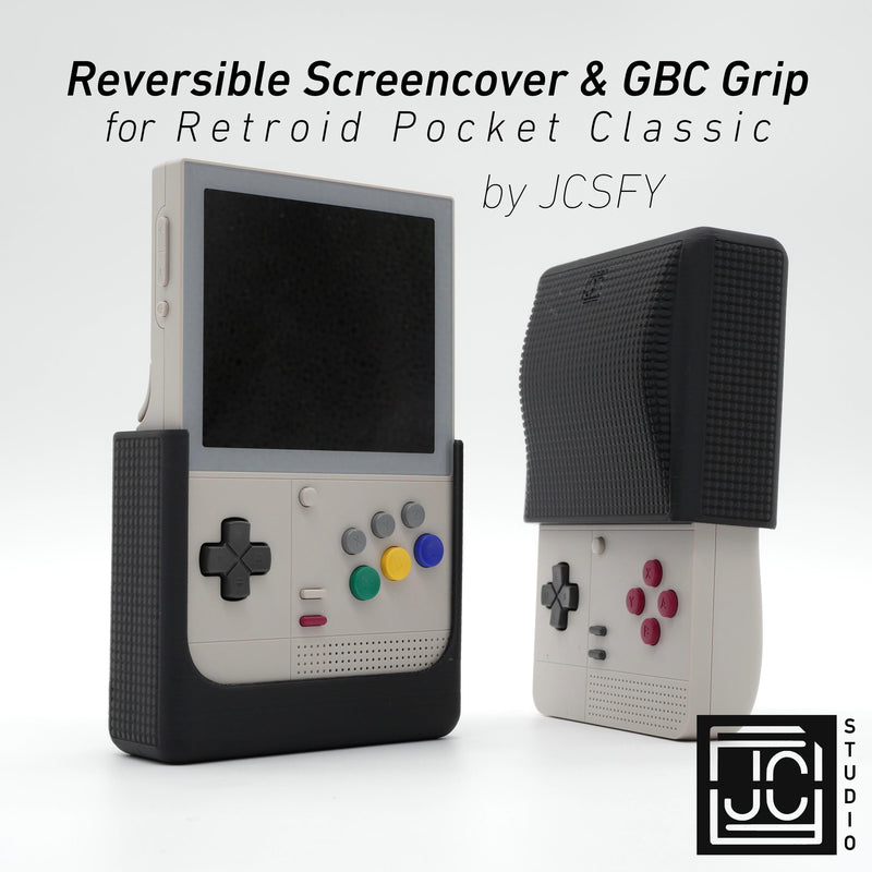 Retroid Pocket Classic Reversible Screen Cover GBC Chin Grip Felt Screen Protector | Gaming Handheld Protection with Fun Textured Pattern