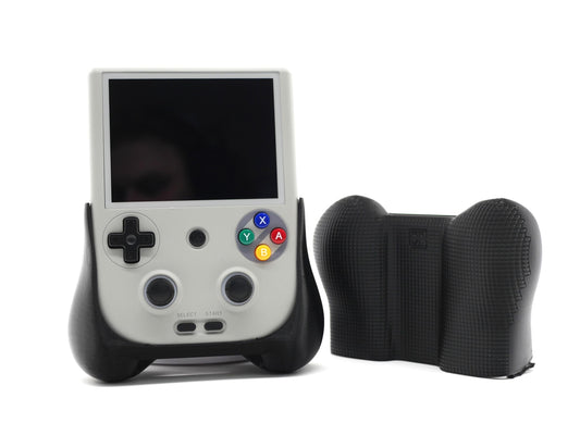 2-n-1 Grip for Anbernic RG406V Reversible Screen Cover Thick Chin Grip Felt Screen Protector Gaming Handheld Protection Fun Textured Pattern