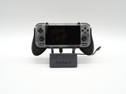 Display Stand for Retroid Pocket 4 / 4 Pro with Charging Space | Dock Shelf Unit Gaming Retro Device Compatible with JCSFY Grips