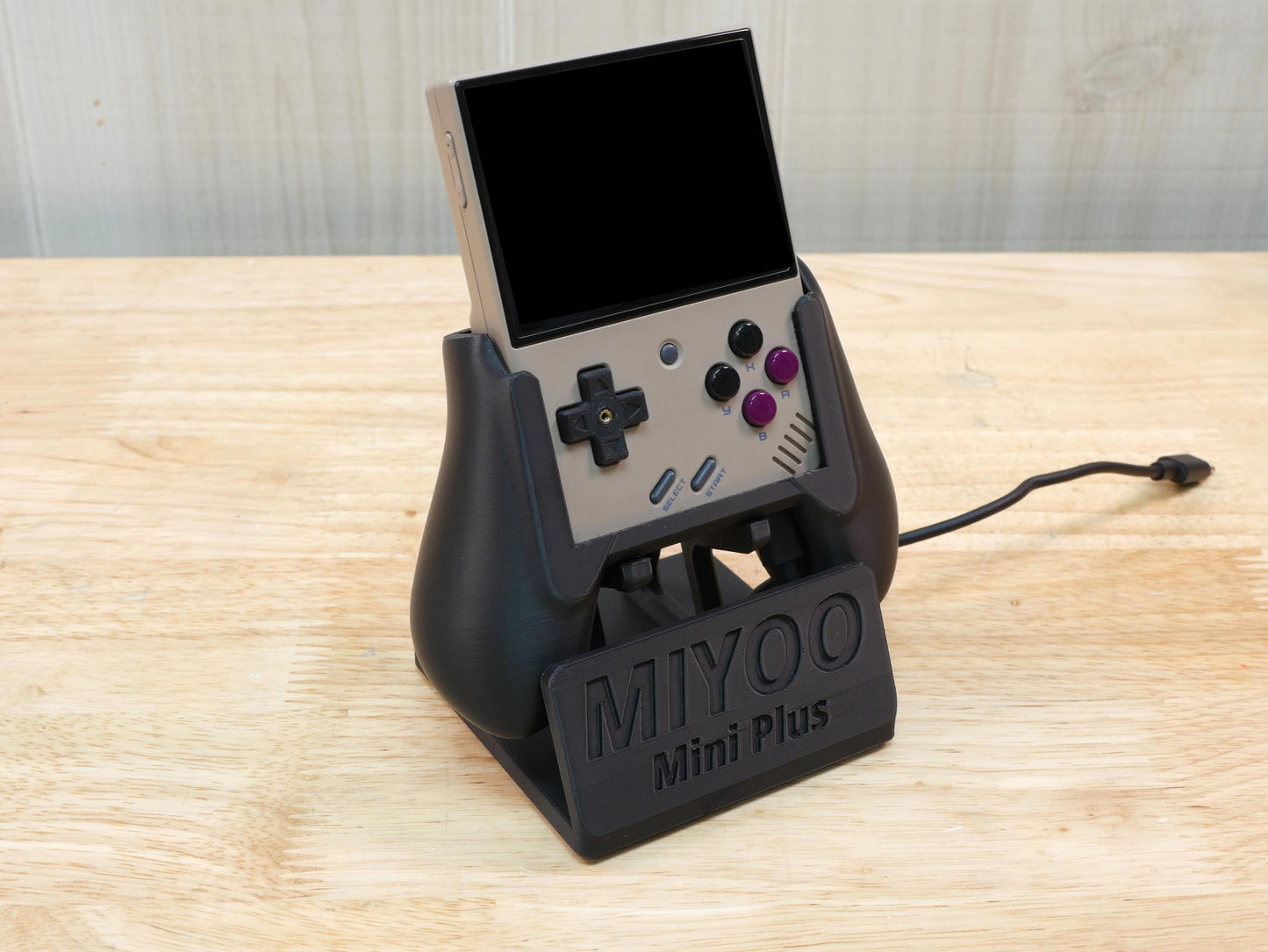 Display Stand for Miyoo Mini Plus MMP + with Charging Space | Dock Shelf Unit Gaming Retro Device Compatible with JCSFY Grips