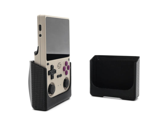 2-n-1 Grip for PowKiddy V20 Reversible Screen Cover GBC-style Chin Grip Felt Screen Protector Gaming Handheld Protection Textured Pattern