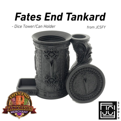 Ranger Themed Tankard Dice Tower and Can Holder with Dice Vault | Fates End RolePlay RP Gamer Mug Roll Gift Storage DND Classes from JCSFY