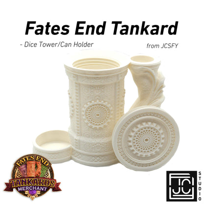 Artificer Tankard Dice Tower and Can Holder with Dice Vault | Fates End RolePlay RP Gamer Mug Roll Gift Storage DND Classes from JCSFY