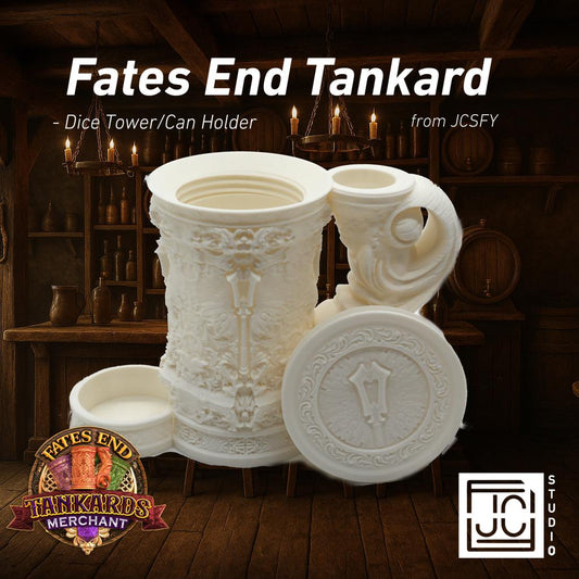 Cleric Themed Tankard Dice Tower and Can Holder with Dice Vault | Fates End RolePlay RP Gamer Mug Roll Gift Storage DND Classes from JCSFY