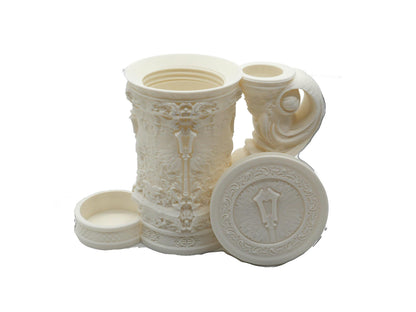 Cleric Themed Tankard Dice Tower and Can Holder with Dice Vault | Fates End RolePlay RP Gamer Mug Roll Gift Storage DND Classes from JCSFY