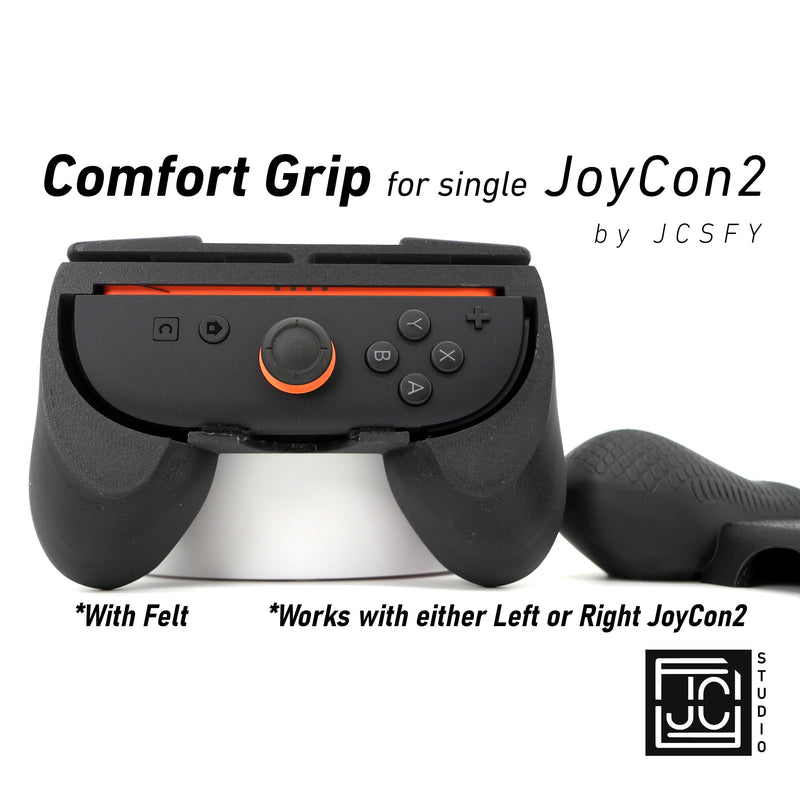 Comfort Grip for Single Joy-Con 2 | Nintendo Switch 2 Single Controller Felt Lined Paddle Universal Fit for Left or Right Joy Con 2 by JCSFY
