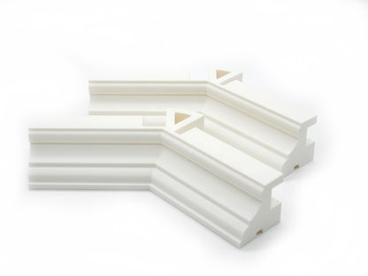 45 Degree Crown Molding Corner Upgrade | Works with JCSFY IKEA Billy Crown Molding | Add Corner Fitment to Top Trim Kit | Shelf Alignment
