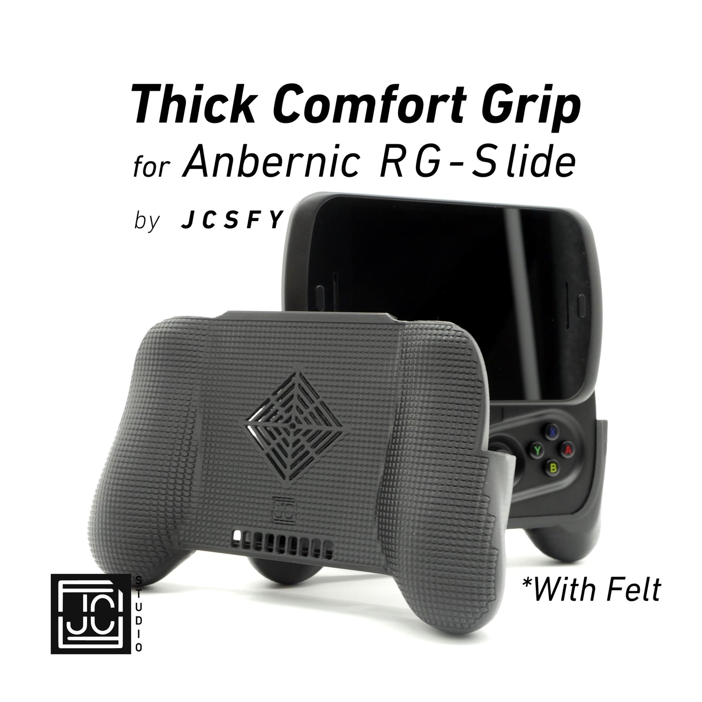 Felt Comfort Grip for Anbernic RG Slide Thick Comfort Grip with Felt Wrap Ergonomic RG-Slide Handheld Deluxe