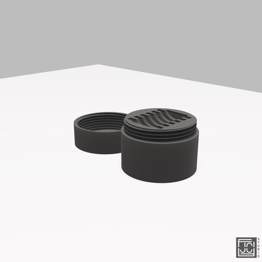 Memory Card Holder - Black Plastic - Compact Storage Solution for 6 Cards with Screw-On Lid - JCSFY 3D Printed