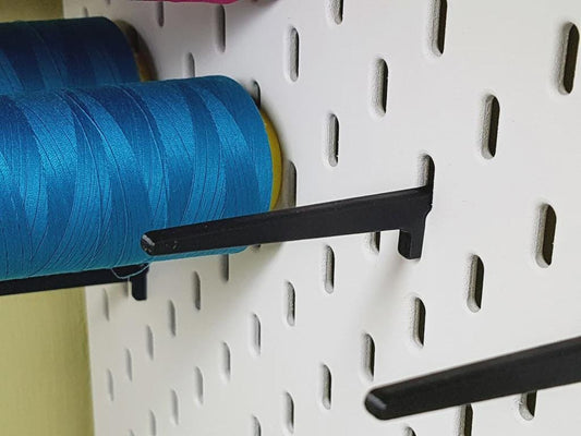 Thread Spool Holder for IKEA Skadis Pack Of 10 - Pegboard Sewing Organizer in Multiple Colors - JCSFY 3D Printed
