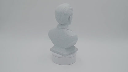 Franz Kafka Bust Sculpture – 3D Printed Bust | Gilded Booktok Statue for Office Bookshelf Decor