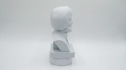 Bob Ross Bust Sculpture – 3D Printed Bust for Office & Library Decor